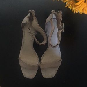 Calvin Klein leather snakeskin heels